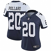 Women's Dallas Cowboys #20 Tony Pollard Navy Blue Thanksgiving Vapor Untouchable Limited Throwback Jersey Dzhi,baseball caps,new era cap wholesale,wholesale hats